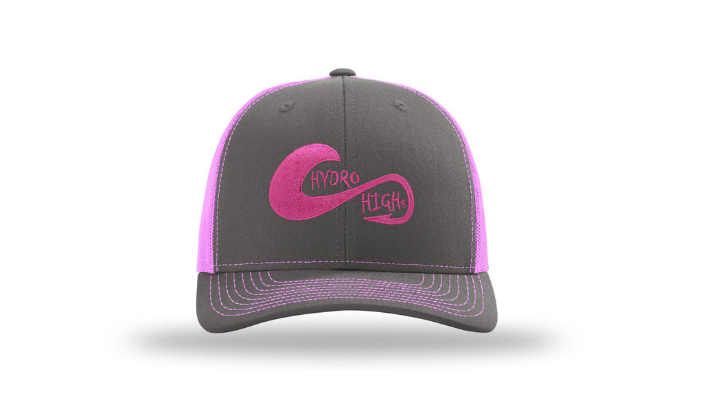 Hydro High Hook & Wave Logo Neon Pink Trucker Hat