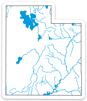 Utah State Waterways Sticker 2.97" x 3.5"