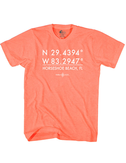 Horseshoe Beach GPS Coordinates T-Shirt