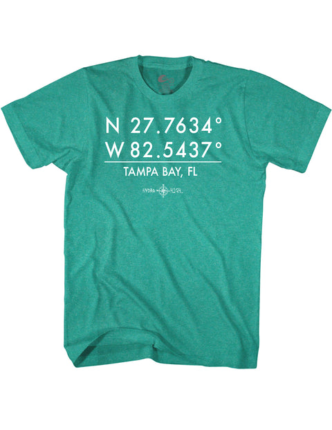 Tampa Bay GPS Coordinates T-Shirt